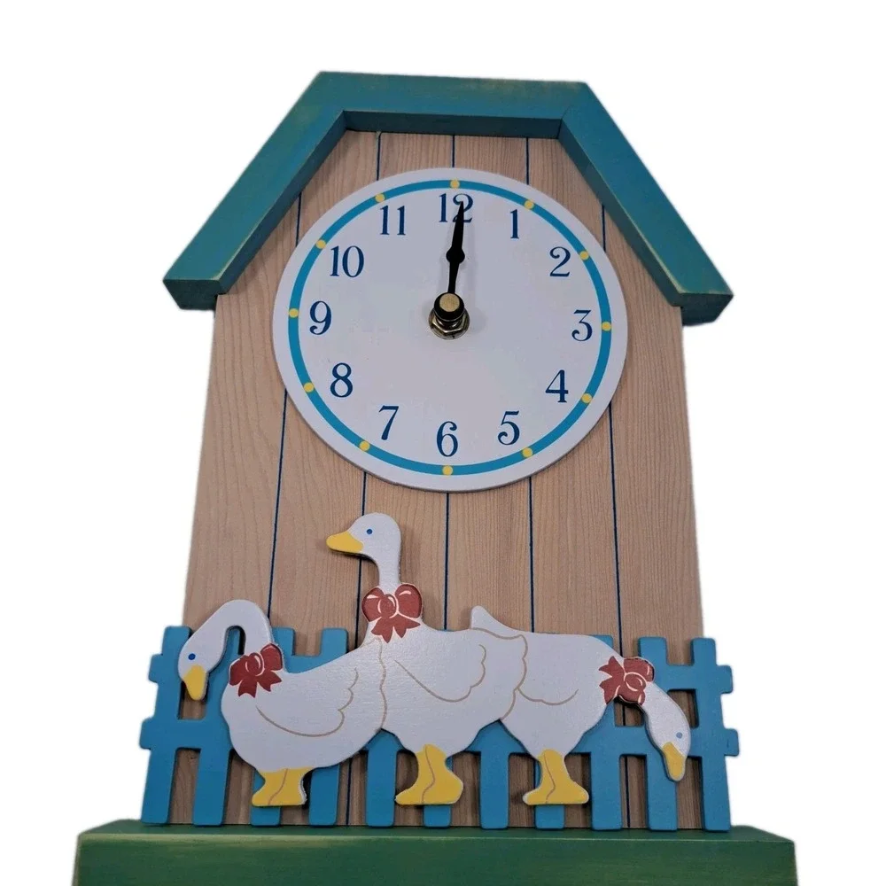 New Vintage Avon The Gift Collection Country Goose Minute By Minute Clock Tested
